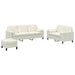 Set de canapele cu perne, 3 piese, crem, catifea - WALTI WALTI