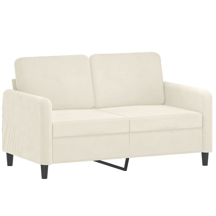Set de canapele cu perne, 3 piese, crem, catifea - WALTI WALTI