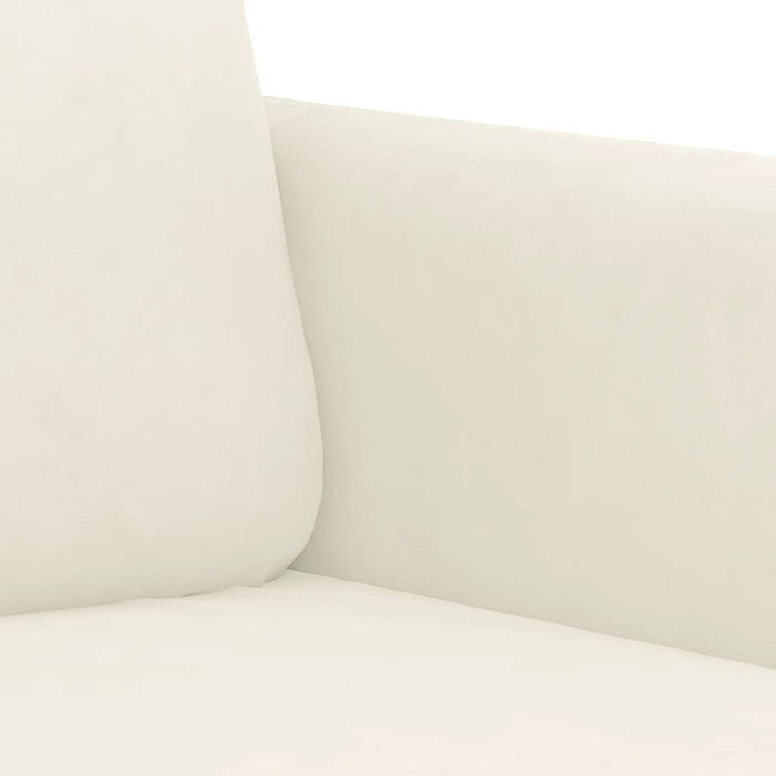 Set de canapele cu perne, 3 piese, crem, catifea - WALTI WALTI
