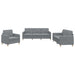 Set de canapele cu perne, 3 piese, gri deschis, textil - WALTI WALTI