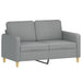 Set de canapele cu perne, 3 piese, gri deschis, textil - WALTI WALTI