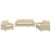 Set de canapele cu perne, 3 piese, crem, textil - WALTI WALTI