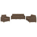 Set de canapele cu perne, 3 piese, maro, textil - WALTI WALTI