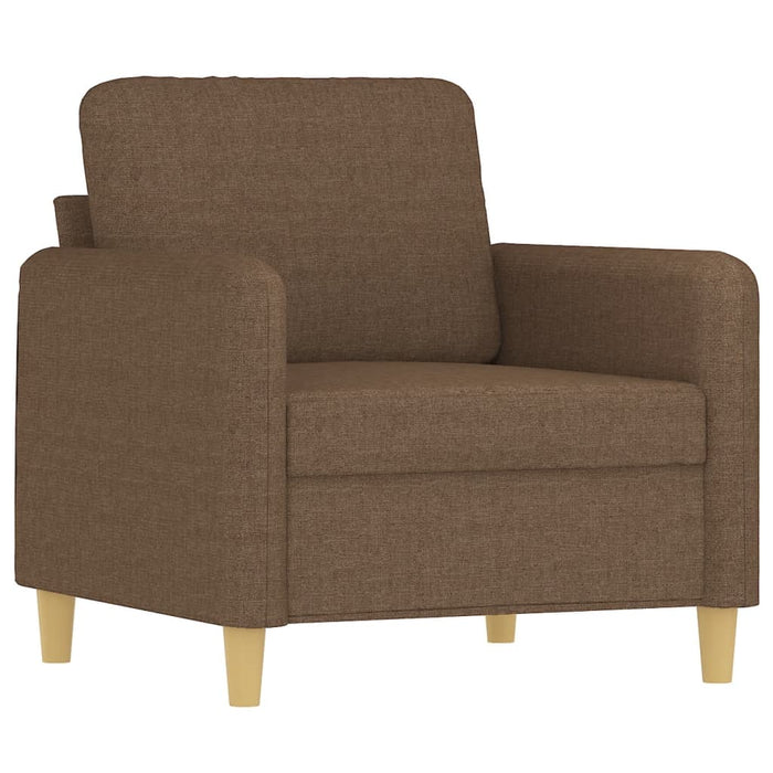 Set de canapele cu perne, 3 piese, maro, textil - WALTI WALTI