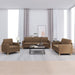 Set de canapele cu perne, 3 piese, maro, textil - WALTI WALTI