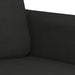 Set de canapele cu perne, 3 piese, negru, textil - WALTI WALTI