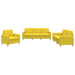Set de canapele cu perne, 3 piese, galben deschis, textil - WALTI WALTI