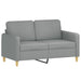 Set de canapele cu perne, 4 piese, gri deschis, textil - WALTI WALTI