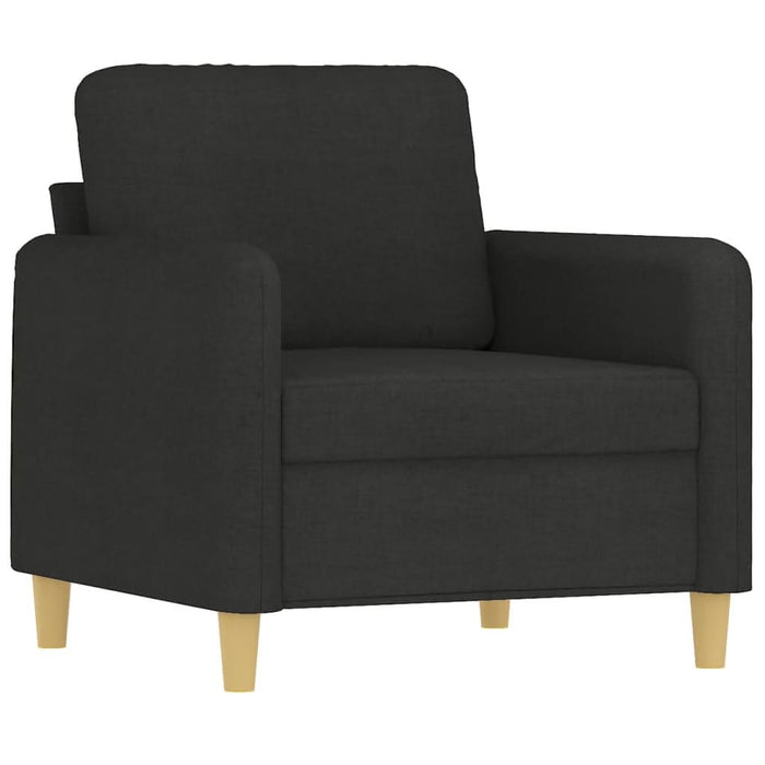 Set de canapele cu perne, 4 piese, negru, textil - WALTI WALTI