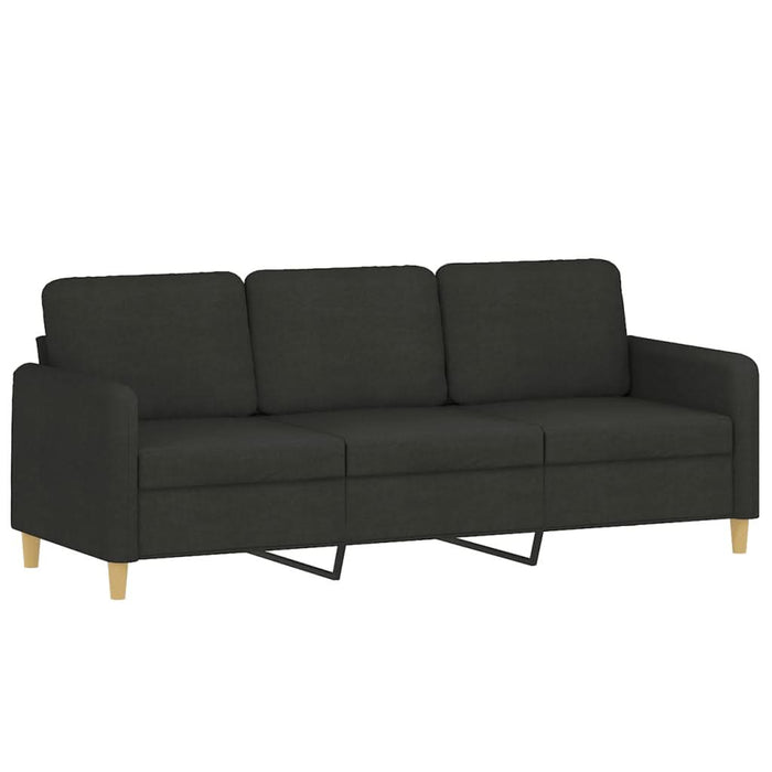 Set de canapele cu perne, 4 piese, negru, textil - WALTI WALTI
