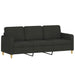 Set de canapele cu perne, 4 piese, negru, textil - WALTI WALTI