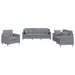 Set de canapele cu perne, 3 piese, gri deschis, textil - WALTI WALTI
