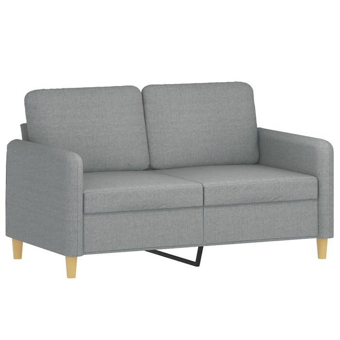 Set de canapele cu perne, 3 piese, gri deschis, textil - WALTI WALTI