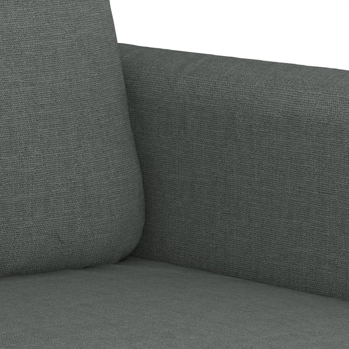 Set de canapele cu perne, 3 piese, gri închis, textil - WALTI WALTI