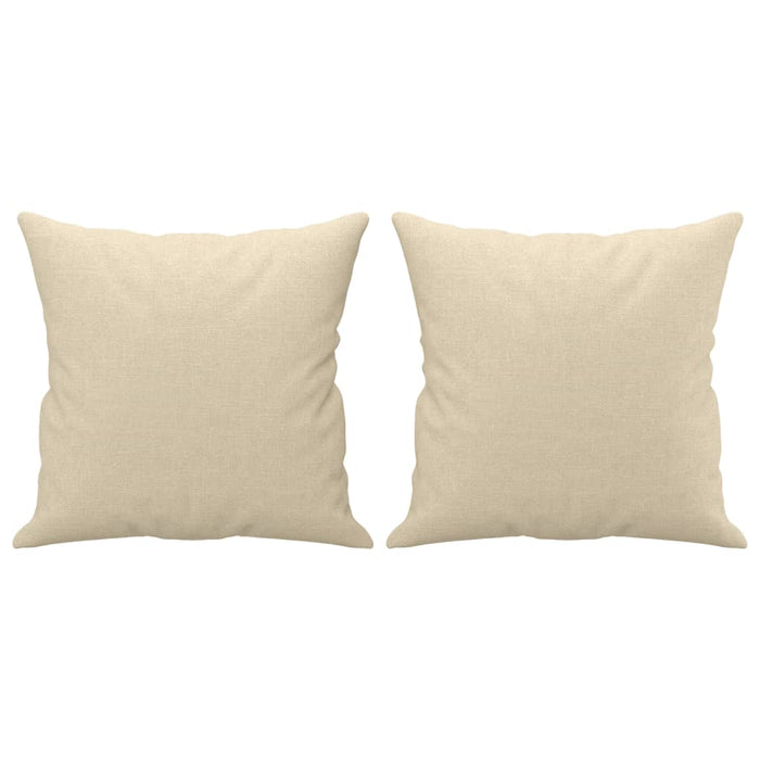 Set de canapele cu perne, 3 piese, crem, textil - WALTI WALTI