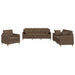 Set de canapele cu perne, 3 piese, maro, textil - WALTI WALTI