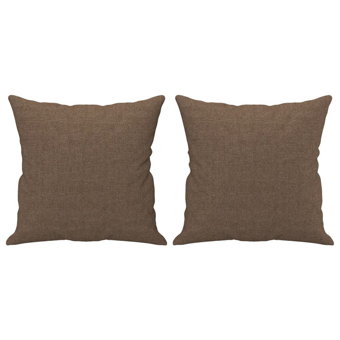 Set de canapele cu perne, 3 piese, maro, textil - WALTI WALTI