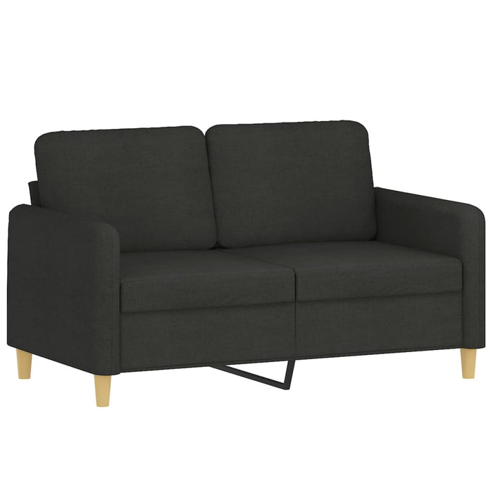 Set de canapele cu perne, 3 piese, negru, textil - WALTI WALTI