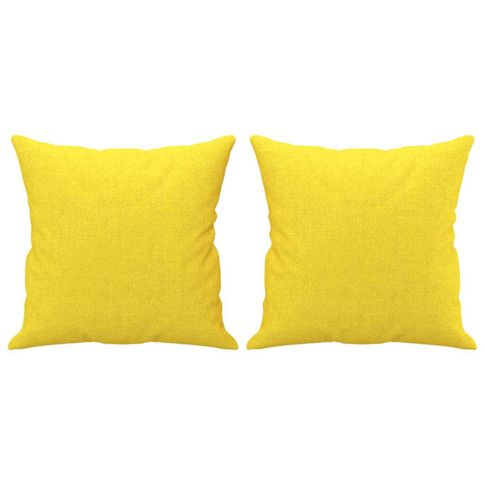 Set de canapele cu perne, 3 piese, galben deschis, textil WALTI