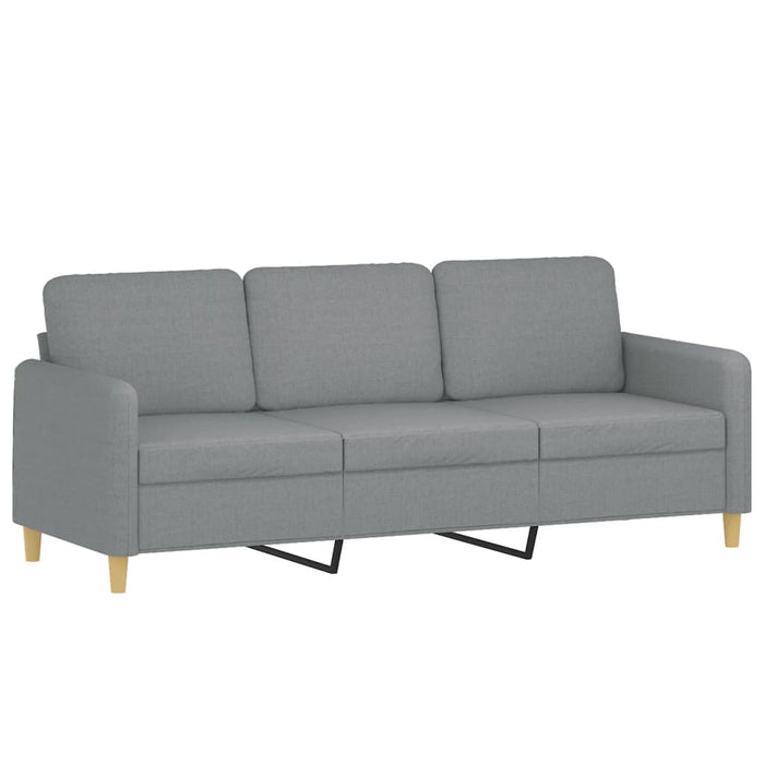 Set de canapele cu perne, 4 piese, gri deschis, material textil - WALTI WALTI