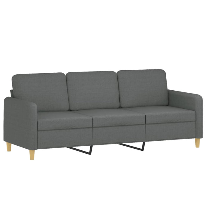 Set de canapele cu perne, 4 piese, gri închis, material textil - WALTI WALTI