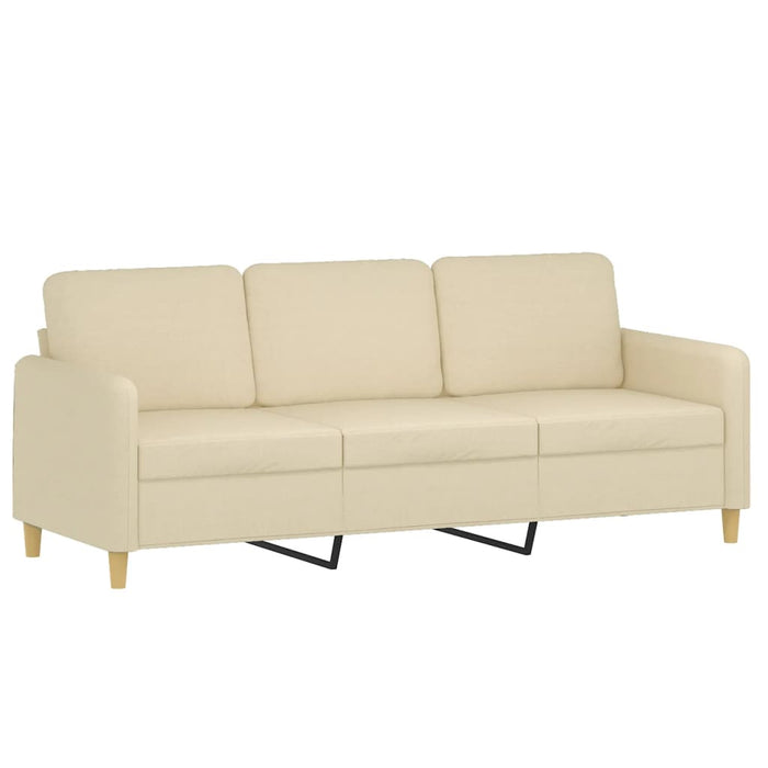 Set de canapele cu perne, 4 piese, crem, microfibră - WALTI WALTI