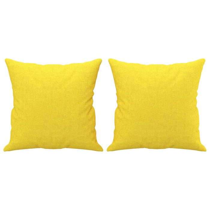 Set de canapele cu perne, 4 piese, galben deschis, textil WALTI