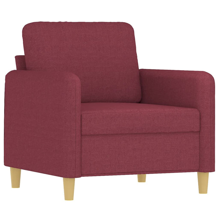 Set canapea cu perne, 4 piese, roșu vin, material textil WALTI