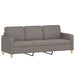 Set de canapele cu perne, 4 piese, gri taupe, textil - WALTI WALTI