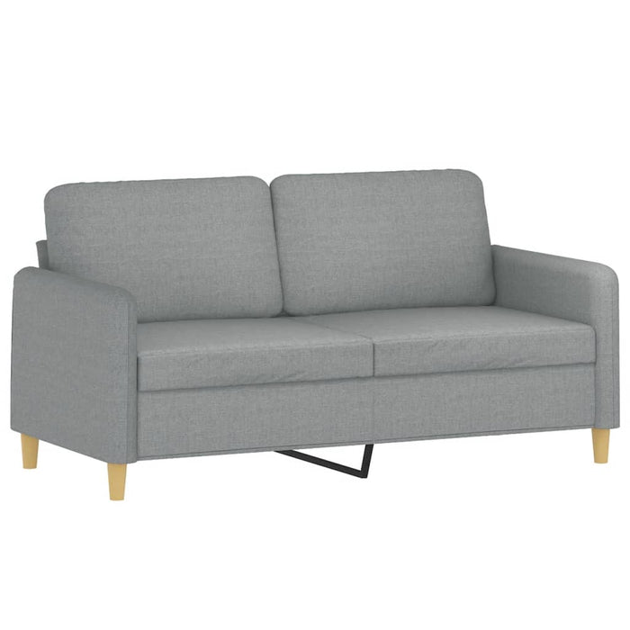 Set de canapele cu perne, 2 piese, gri deschis, textil - WALTI WALTI