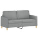 Set de canapele cu perne, 2 piese, gri deschis, textil - WALTI WALTI