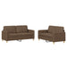 Set de canapele cu perne, 2 piese, maro, textil - WALTI WALTI