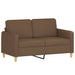 Set de canapele cu perne, 2 piese, maro, textil - WALTI WALTI