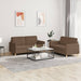 Set de canapele cu perne, 2 piese, maro, textil - WALTI WALTI