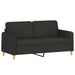 Set de canapele cu perne, 2 piese, negru, textil - WALTI WALTI