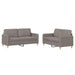 Set de canapea cu perne, 2 piese, gri taupe, material textil - WALTI WALTI