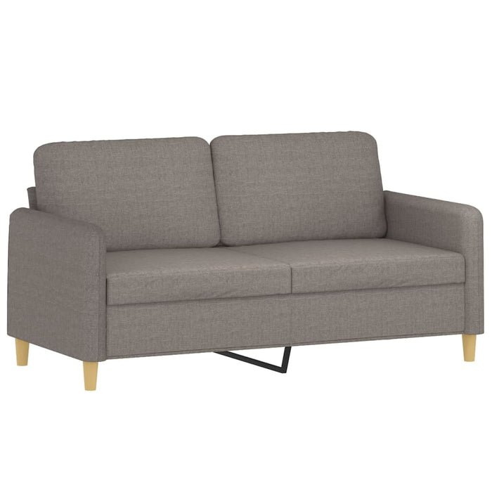 Set de canapea cu perne, 2 piese, gri taupe, material textil - WALTI WALTI