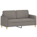 Set de canapea cu perne, 2 piese, gri taupe, material textil - WALTI WALTI