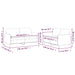 Set de canapea cu perne, 2 piese, gri taupe, material textil - WALTI WALTI