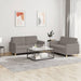 Set de canapea cu perne, 2 piese, gri taupe, material textil - WALTI WALTI
