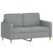 Set de canapele cu perne, 3 piese, gri deschis, textil - WALTI WALTI