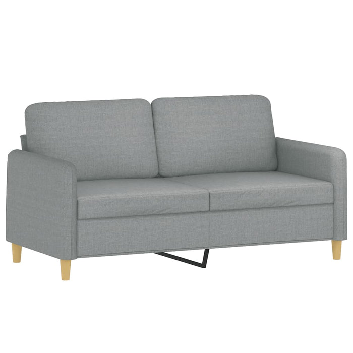 Set de canapele cu perne, 3 piese, gri deschis, textil - WALTI WALTI
