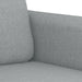 Set de canapele cu perne, 3 piese, gri deschis, textil - WALTI WALTI