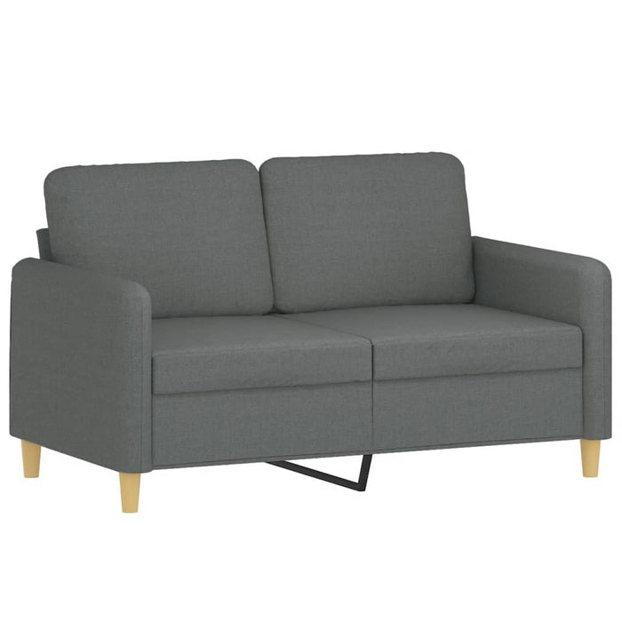 Set de canapele cu perne, 3 piese, gri închis, textil - WALTI WALTI
