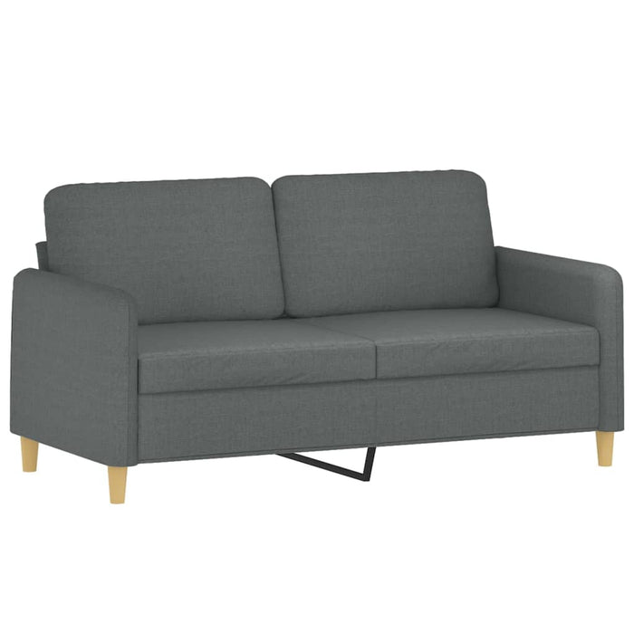 Set de canapele cu perne, 3 piese, gri închis, textil - WALTI WALTI