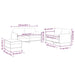 Set de canapele cu perne, 3 piese, crem, textil - WALTI WALTI