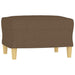 Set de canapele cu perne, 3 piese, maro, textil - WALTI WALTI