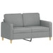 Set de canapele cu perne, 2 piese, gri deschis, material textil - WALTI WALTI