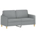 Set de canapele cu perne, 2 piese, gri deschis, material textil - WALTI WALTI