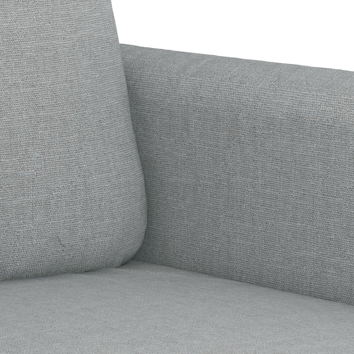 Set de canapele cu perne, 2 piese, gri deschis, material textil - WALTI WALTI